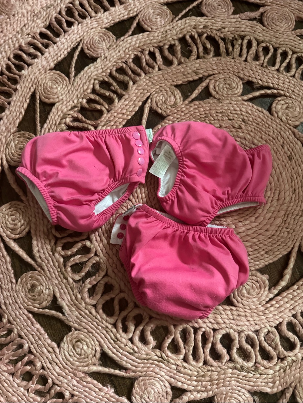 Green Sprouts Pink Kids Swim Diaper Cover - Reusable Toddler Swimwear x3